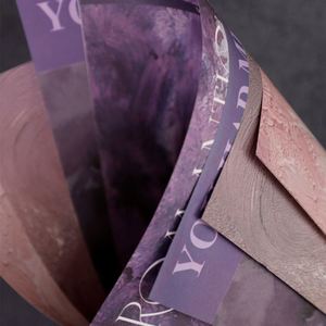 10 feuilles 50*35cm Nouveau design Papier d'emballage floral imperméable à l'eau motif Sauce aux prunes noire Peinture à l'huile vintage - Product Image 3