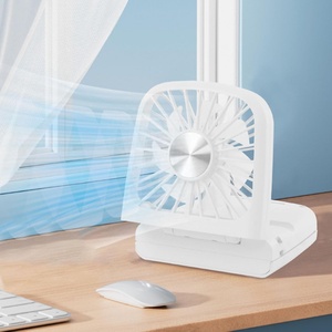 New Product <b>Mirror</b> LED <b>Small</b> FAN Portable Wearable Fans Mini 3 in 1 Portable Fan Rechargeable for Make up Outdoor Easy Carry - Product Image 1