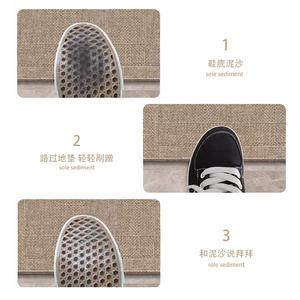 Tapis d'entrée haut de gamme rectangulaire antidérapant, paillasson géométrique abstrait en fibre de polyester pour salon - Product Image 5