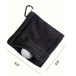Custom Golf Ball Cleaning Towel Outdoor Sports Cleaner Accessories Golf Club Wiping Cloth Golf Pocket Towel with D <b>Clip</b> - Product Image 2