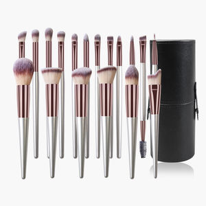 Juego <span class=keywords><strong>de</strong></span> 18 brochas <span class=keywords><strong>de</strong></span> maquillaje con mango <span class=keywords><strong>de</strong></span> madera color champán, pelo sintético, para sombra <span class=keywords><strong>de</strong></span> ojos, colorete, corrector, herramienta <span class=keywords><strong>de</strong></span> belleza - Product Image 2