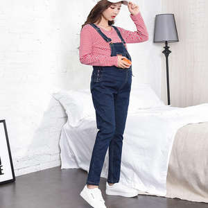 Mujeres <span class=keywords><strong>embarazadas</strong></span> Tallas grandes Ropa de maternidad Denim Jeans Mono Suspender Pantalones Pantalón Ropa Vientre <span class=keywords><strong>Cobertura</strong></span> Cómodo - Product Image 5
