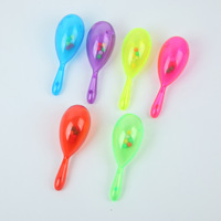 Plastic Maracas Toys Custom Logo Printed Various Style Percussion Instrument Colorful Plastic Maracas Kids Early Education Toy
