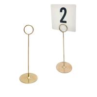 Vente en gros de porte-numéro de table, porte-photo, nom circulaire, table à manger, porte-mémo, carte de mariage, bureau, métal