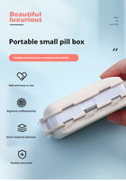 Nouvelle boîte à médicaments en plastique à trois couches, créative et scellée, portable, pliable en trois sections, 8 mini boîtes de rangement MK