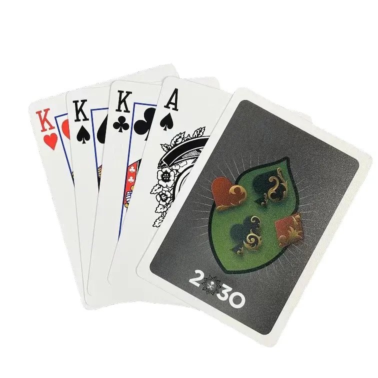 2022 Custom Logo 100% Baloot 32 Arábia Árabe Cartões de plástico jogando cartas de poker cartão de jogo do PVC À Prova D' Água