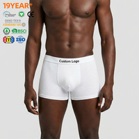 Sous-vêtements doux à haute élasticité, flexibles, respirants, à séchage rapide, couleur unie, style personnalisé, caleçons et boxers pour hommes
