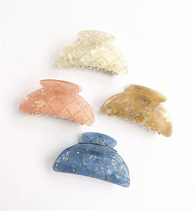 Pince à cheveux en acétate de haute qualité, pince à cheveux personnalisée pour femmes, avec strass, accessoires pour cheveux - Product Image 1