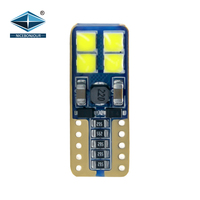 Bombillas led t10 para coche, 12v, 24v, 194 canbus, interior, w5w, 3030, 08 SMD, amarillo, accesorios de luces para coche