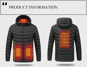 Jaqueta de aquecimento personalizada, design personalizado de fábrica 4/8/9/11, zona de aquecimento, frete grátis