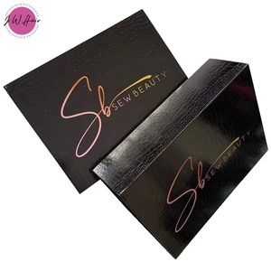 Flap Lid Hair Packaging Cardboard Box Custom Magnetic Closure Gift Wig Box