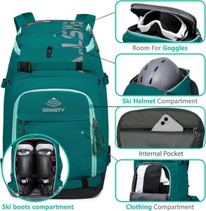 Factory Free Sample New <b>55L</b> Waterproof Ski and Snowboard Boots Travel <b>Backpack</b> Professional Ski Equipment - Product Image 1