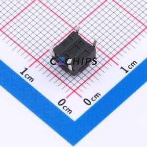 TS017-CBY1FH5.0 Tactile Switch Through hole-4P,6.2x6.2mm Switch Single Pole Single Throw Round Button 2.5N Through Hole - Product Image 2