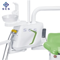 Fauteuil dentaire électrique Suntem ST-D530-CE certifié Classe II 220V/110V, construction en plastique et métal, coussin en PU/cuir, lampe LED