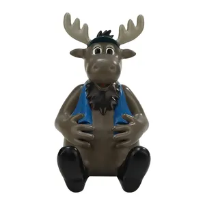 定制树脂雕像麋鹿存钱罐家居装饰儿童礼品树脂雕像供应商定制动物形状雕像硬币盒银行