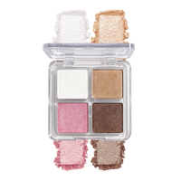 Maquillage Ogonskugga personnalisé, 4 couleurs, poudre illuminatrice, application facile, éclat radieux, illuminateur humide, illuminateur à étiquette privée