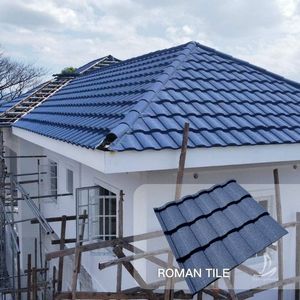 Feuilles de <span class=keywords><strong>toiture</strong></span> en Zinc-Alu imperméables résistantes aux UV à haute température <span class=keywords><strong>Toles</strong></span> <span class=keywords><strong>Toiture</strong></span> pour la tuile romaine de <span class=keywords><strong>toiture</strong></span> en métal enduite de pierre de maison - Product Image 4
