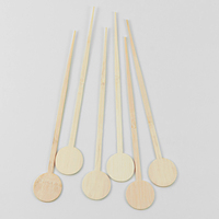 Mini mélangeur en bambou écologique mélangeur à café en bambou à tête ronde personnalisé