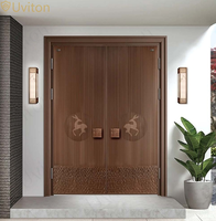 Aluminium Sécurité Extérieur Résidence Principale Villa Double Portes Pare-balles Antidéflagrant avec Smart Lock