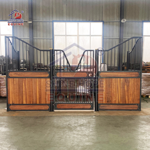 HDG 표면 말 마구간 말 상자 말 패널 옵션 말 급수기가있는 말 안정 문 - Product Image 6