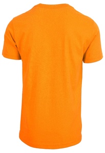 Premium Quality <b>Orange</b> Men's Formal Plus Size Washed 100% Cotton Anti-Wrinkle Short Sleeve O-Neck <b>T</b>-<b>Shirt</b> Front Puff Printing - Product Image 2