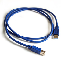 Cable de Datos USB 3.0 de Alta Velocidad Tipo B de 90 Grados y 1.5 pies con Conductor de Cobre Estañado de PVC para Impresoras, Computadoras y Discos Duros Externos