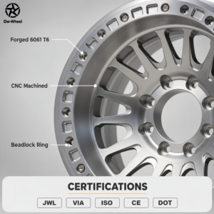 <span class=keywords><strong>Ruedas</strong></span> Todoterreno de Aluminio Forjado DW de 17, 18, 19 y 20 Pulgadas, 18x8.0, Cromadas y Pulimentadas, con Beadlocks, 6x139.7, Estilo KMC para Ford F150 - Product Image 3
