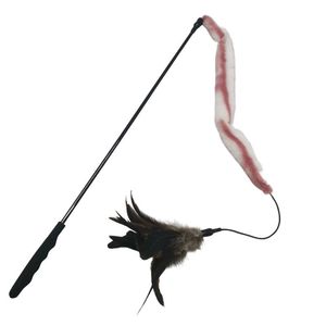 Love Flying Bird <b>Plush</b> Feather <b>Cat</b> Teasing Stick High Elastic Long Rod Sturdy Bite Resistant Interactive Toy - Product Image 2