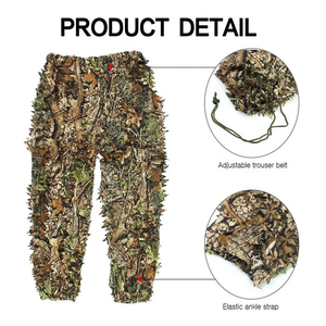 Vêtements de chasse Sturdyarmor 3D Leaf Camo <span class=keywords><strong>Sniper</strong></span>, polyester durable, respirant, léger, séchage rapide, équipement de plein air, taille unique - Product Image 2