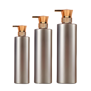 PET Cylinder Lotion <b>Pump</b> <b>Bottle</b> Custom Design 500ml Cosmetic Skin Body Care Luxury Shampoo Packaging - Product Image 1