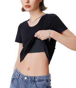 Hot Selling Comfortable Tomboy Transgender <strong>Lesbian</strong> FTM Long Elastic Band Built-in Chest Binder T <strong>Shirt</strong> - Product Image 5