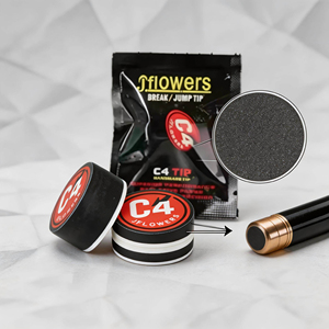 JFLOWERS C4 Rocket Break Jump Cue Tip, Embout de queue de billard multi-couches pressé pour le billard chinois à 8 boules et l'américain à 9 boules - Product Image 5