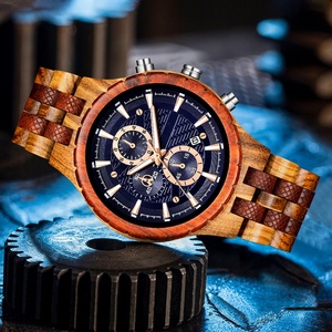 Cronografo Oem personalizzato di lusso orologi in legno <span class=keywords><strong>orologio</strong></span> da polso in legno <span class=keywords><strong>verde</strong></span> e rosso Dropshipping orologi da <span class=keywords><strong>uomo</strong></span> in legno - Product Image 5