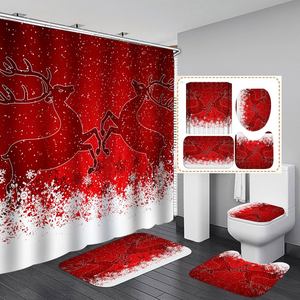Decorazione Natalizia per il Bagno con Tenda a Tema Babbo <span class=keywords><strong>Natale</strong></span>, Ornamenti Natalizi, Regali di <span class=keywords><strong>Natale</strong></span> e Capodanno 2021, <span class=keywords><strong>Buon</strong></span> <span class=keywords><strong>Natale</strong></span> - Product Image 6