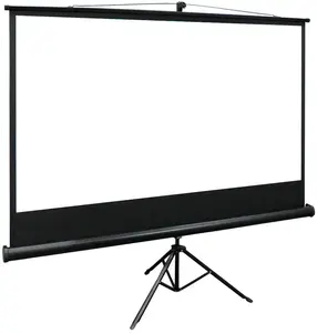 Portable Pull Up Home Movie/Theater/Office 100" 8K/Ultra HD Tripod Projector Screen for Home and School