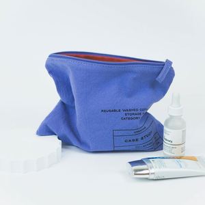 Custom Logo Foldable Zippered Cotton Makeup Bag Eco Cotton Canvas Cosmetic Bag Handmade Cotton Makeup <b>Toiletry</b> Bag - Product Image 4