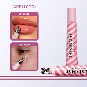 Tubo Spremibile in Metallo con Testina Massaggiante 5ml 8ml 10ml per Cosmetici, Lucidalabbra, Crema Contorno Occhi con Tappo a Vite per Trucco e Cura della Pelle - Product Image 4