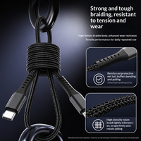 Câbles tressés double Type-C 60W à charge rapide et transfert de données avec certification CE RoHS pour accessoires de téléphones mobiles iPhone