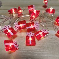 Weihnachtsfeier Innenraum-Stern-Schneeflocken-Geschenkbox LED-Lichterkette Dekorative Feengirlande Nachtlicht für Party Hochzeit