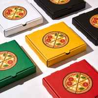 Kundenspezifische Umweltfreundliche UV-Vierfarb-Bedruckte Pizzakartons mit Eigenem Logo und Muster, Einweg-Kraftpapier-Wellpappe, Kleine Mengen Möglich