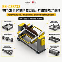 Positionneur de soudage vertical à 3 axes, double station, 500 kg - 1000 kg, pour soudage robotisé multi-surfaces