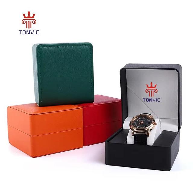 Wholesale High-end Modern Watches Brand Leather Watch Packaging Box PU Leather Watch Package Square Gift Box Custom Logo Luxury