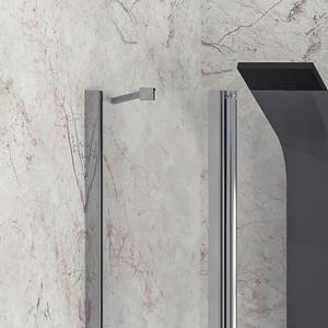 Kamalu KPX2800 Porte Doccia Moderne Senza Telaio 100x120 Stile Pieghevole Fisso con Cerniere Telaio in Alluminio Inox Materiale Vetro Ottone - Product Image 4