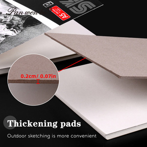 160 GSM 24 <span class=keywords><strong>Sheets</strong></span> Sketchpad micro-đục lỗ xoắn ốc ràng buộc giấy Pad nghệ sĩ phác thảo cuốn sách cho nghệ thuật đánh dấu màu bút chì than - Product Image 4