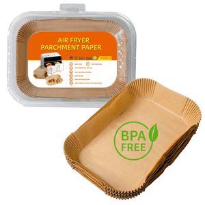 Desechables antiadherentes sin Bpa, 120 Uds., papel de pergamino Rectangular, 6x11 ", revestimientos de freidora de aire rectangulares para <span class=keywords><strong>Ninja</strong></span> Fg551 Dg551 - Product Image 1