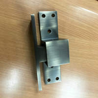 Charnière à pivot de poche en acier inoxydable brossé robuste, haute capacité de charge, quincaillerie dissimulée à montage latéral pour portes lourdes en bois ou en métal