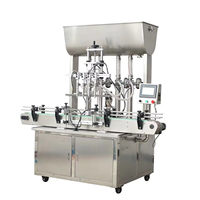 Machine de remplissage et de bouchage automatique pneumatique à 4 têtes pour bouteilles en plastique PET avec scellage en aluminium