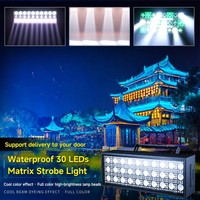 Projecteur LED matriciel étanche IP65 RGBW programmable DMX à activation sonore pour rideau laser de discothèque, fête et scène