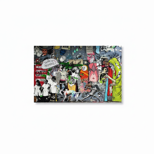 Elegant Banksy Style Graffiti Print Canvas Artwork - Modern Decor,<b>WRAPPED</b> CANVAS - Product Image 2
