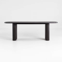 Nouvelle collection 2026 de meubles de salle à manger, table à manger en bois massif de chêne rouge, table rectangulaire en bois
